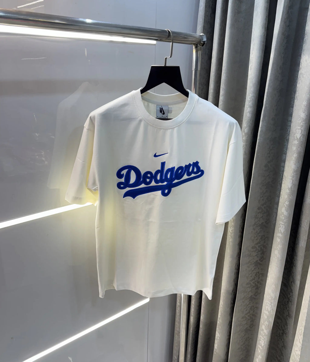 Nik e White Embroidery Logo Imported Oversized T-Shirt