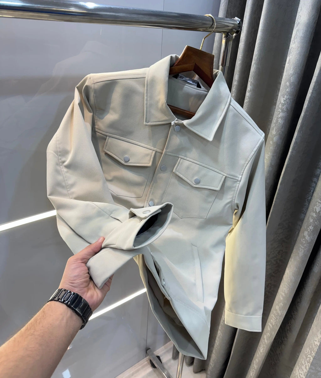 Zar a Beige Premium Classic Bomber Jacket