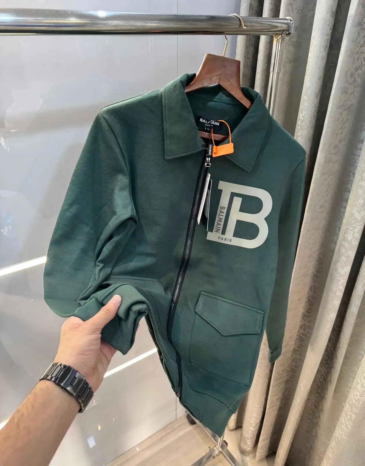 Balmai n Paris green Logo Imported  Jacket Secondary image