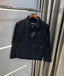 Balmai n Paris Black  Logo Imported Leather Jacket