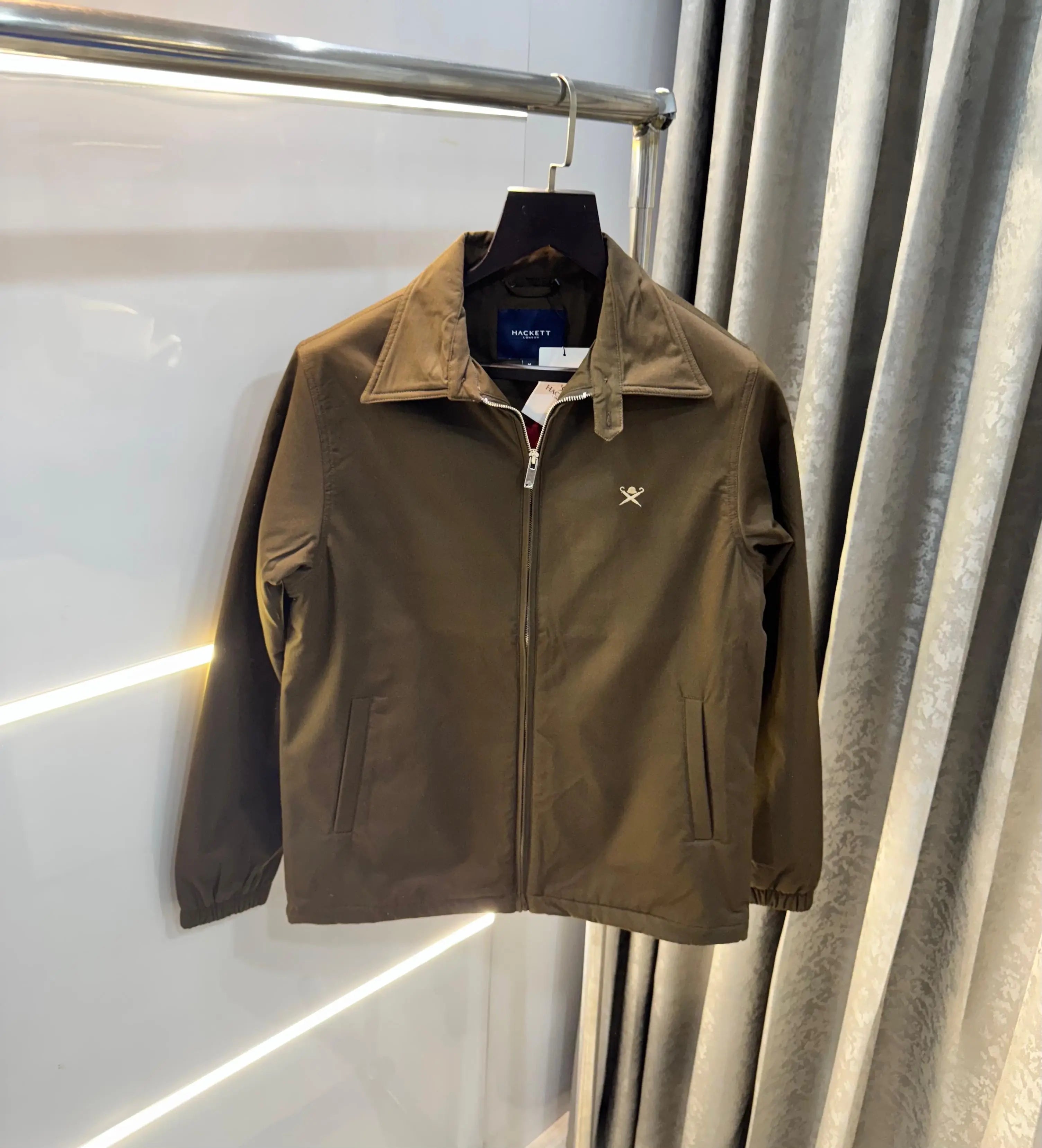 Hacket London Brown Premium Heavy bombbar Jacket Main image