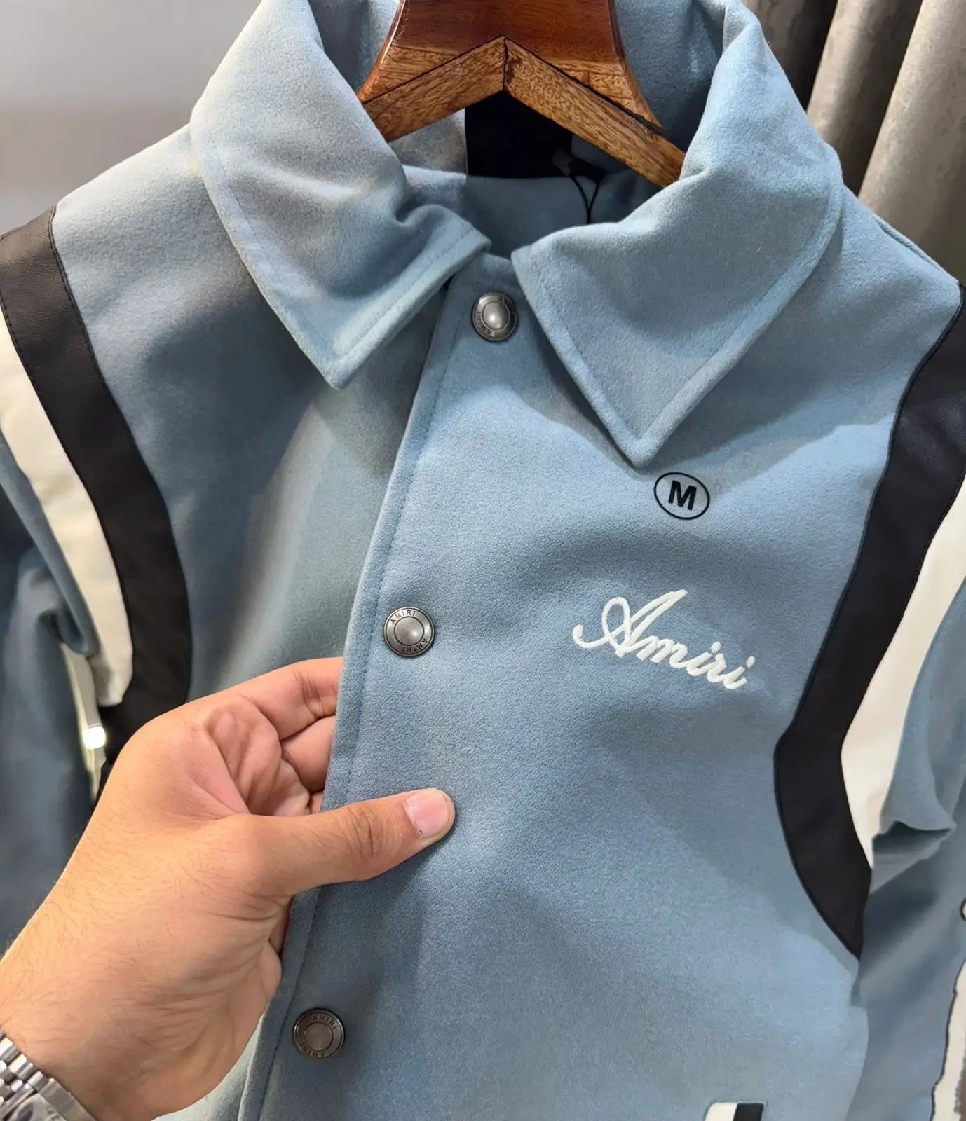 Amir i sky blue  Bone Edition Imported Jacket
