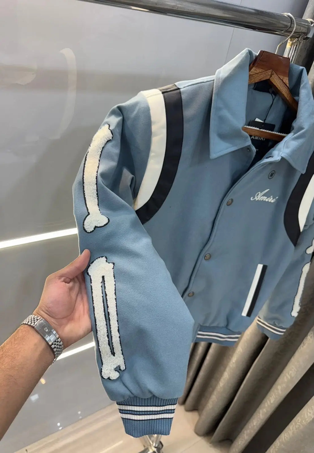 Amir i sky blue  Bone Edition Imported Jacket