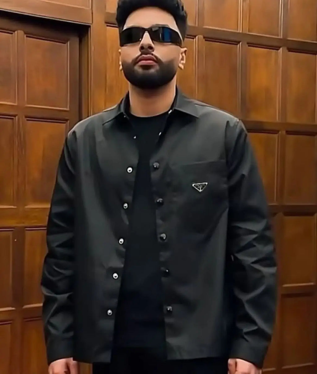 Prad a Milano Black Imported leather Jacket