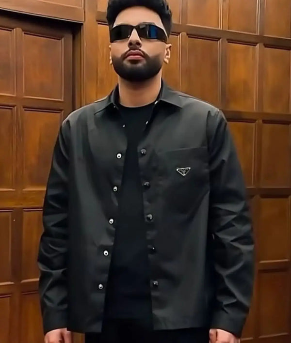 Prad a Milano Black Imported leather Jacket
