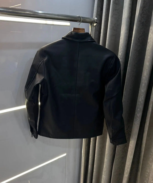 Prad a Milano Black Imported leather Jacket