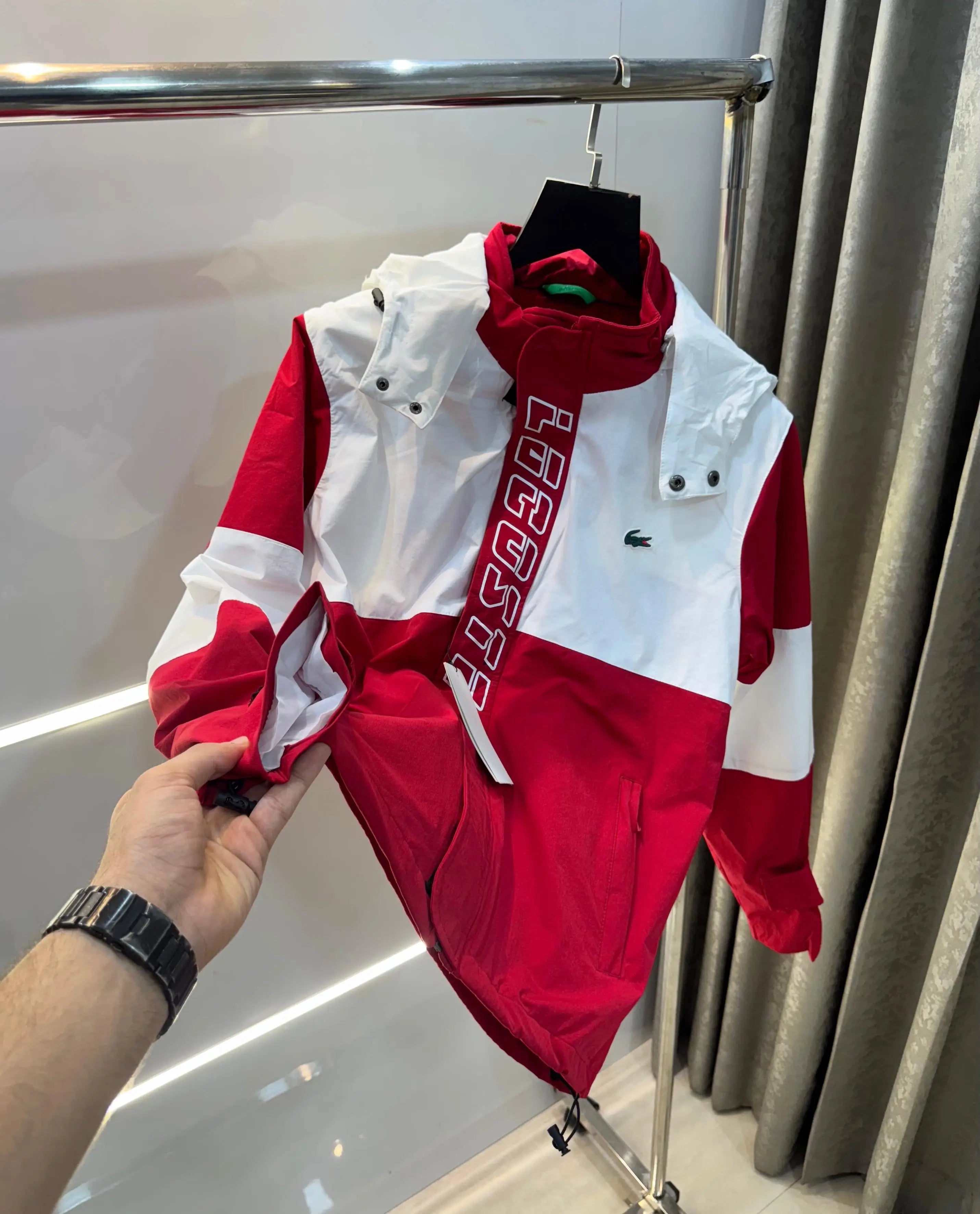 Lacost e White Imported Premium  Jacket