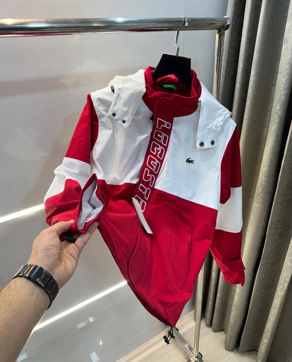 Lacost e White Imported Premium  Jacket