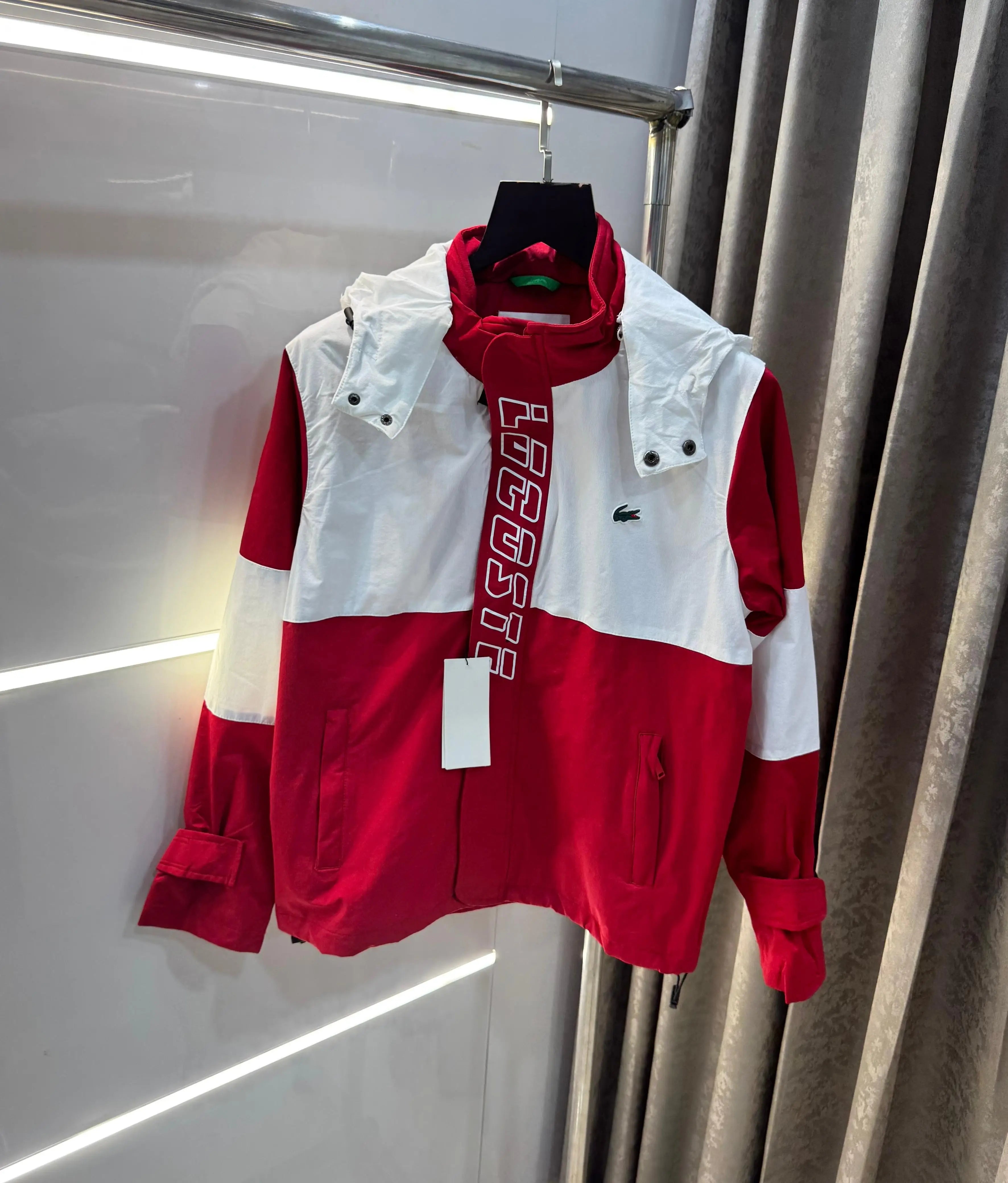 Lacost e White Imported Premium  Jacket
