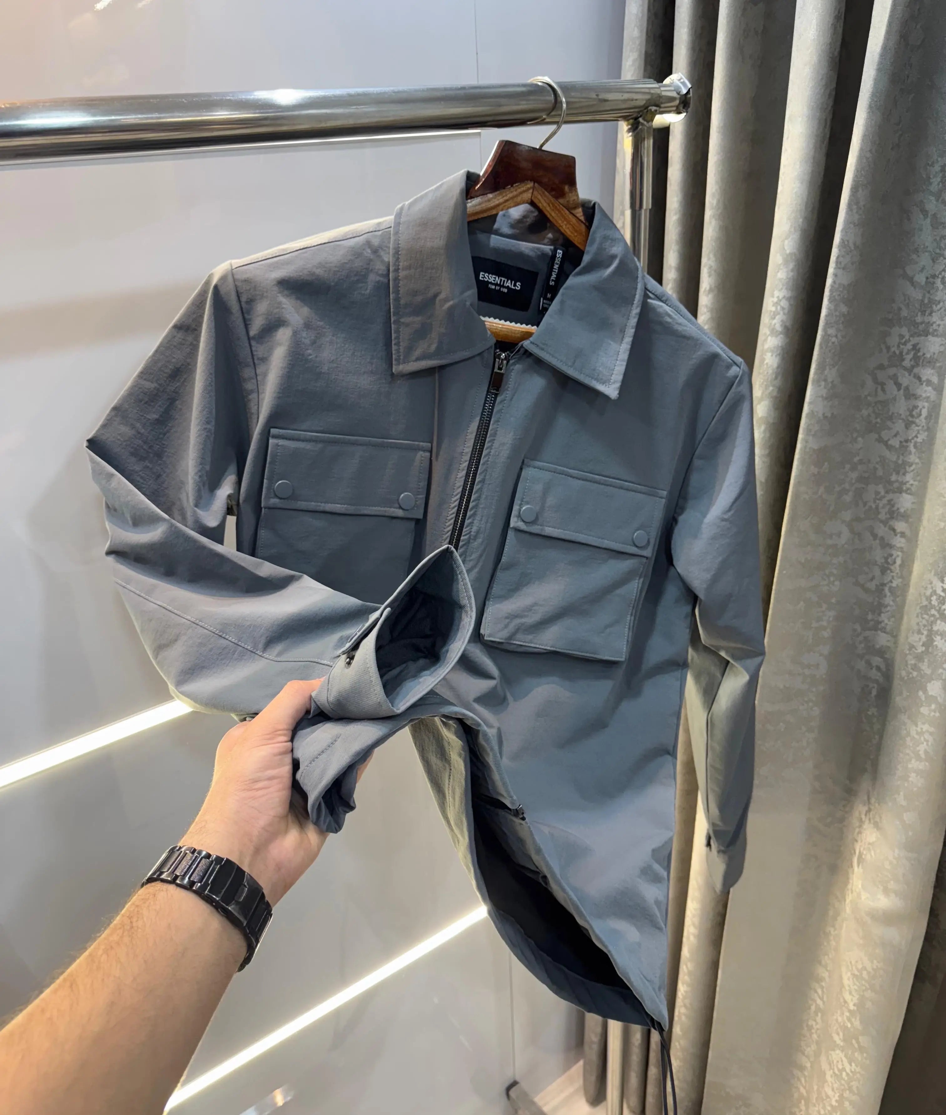 Essentia l Fea r of god dark gery Imported Premium Jacket