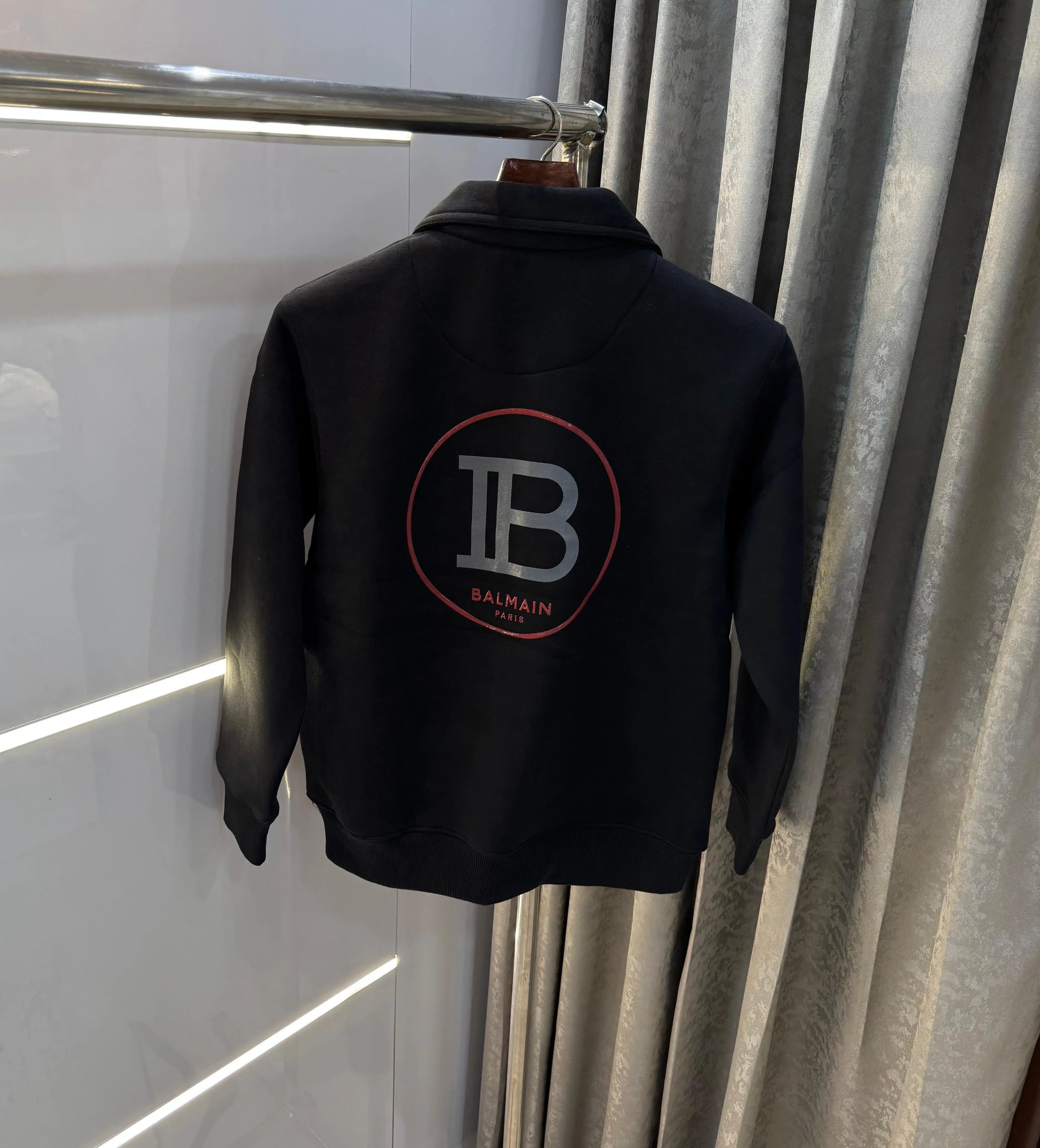 Balmai n Paris black red Logo Imported  Jacket