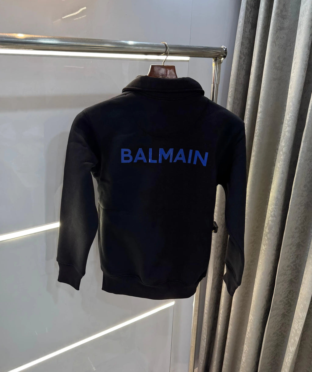 Balmai n Paris black Blue  Logo Imported  Jacket