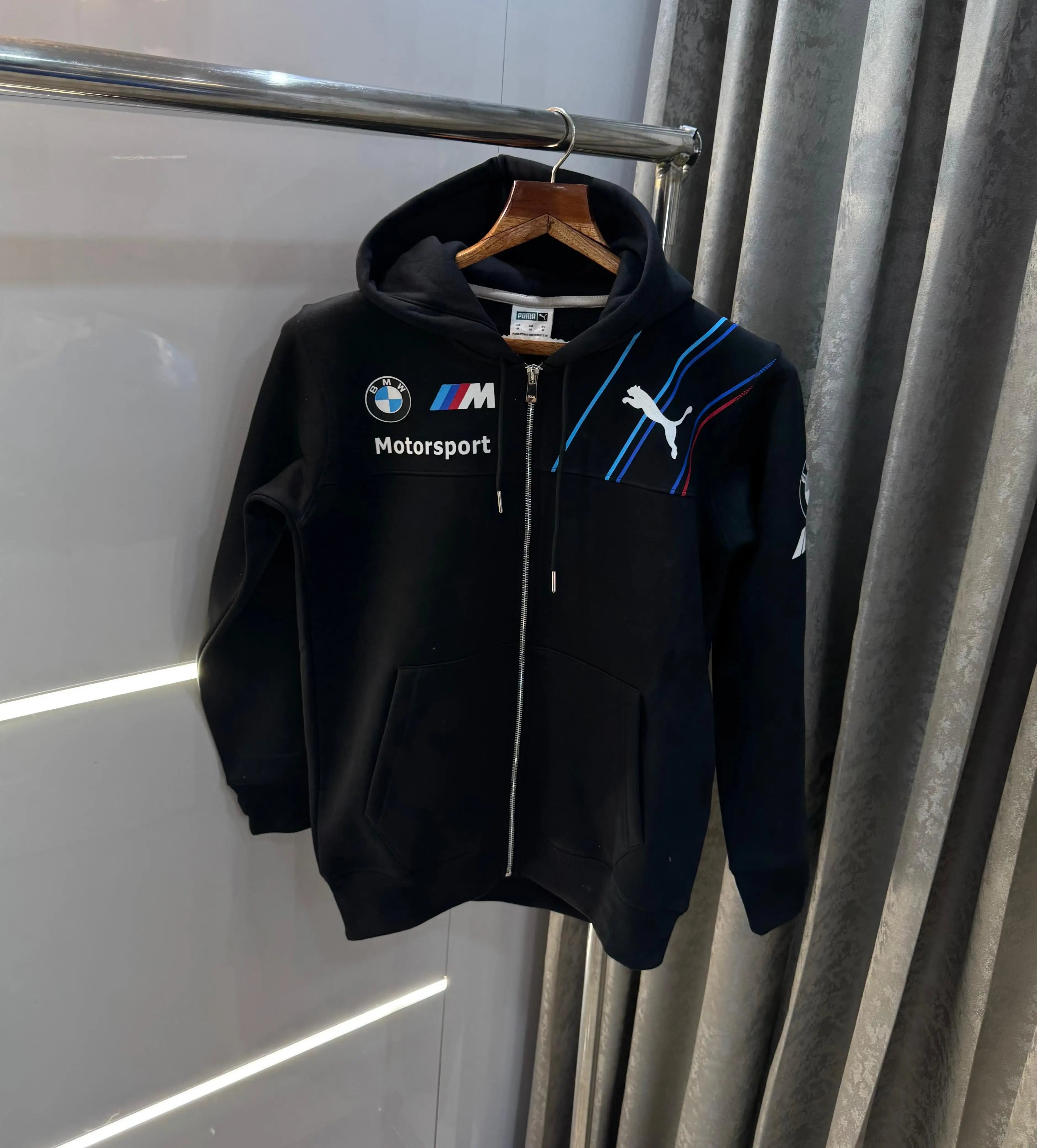 pum a Black zipper Imported  Jacket