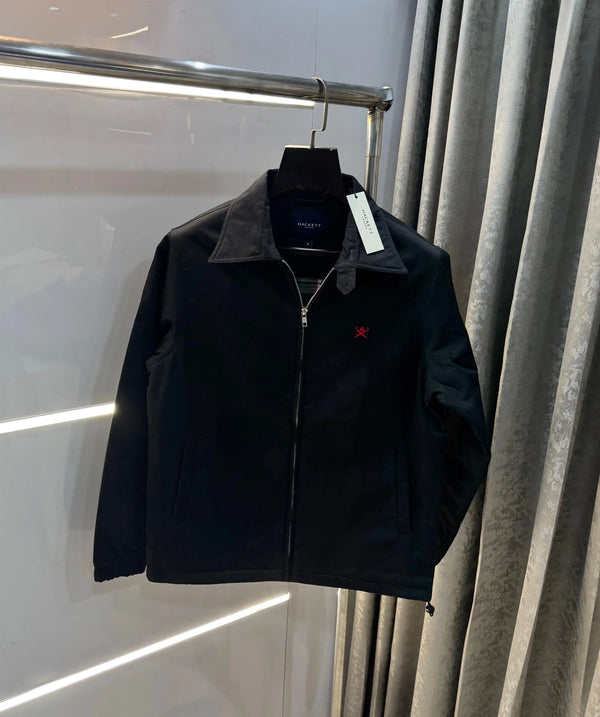 Hacket London Black  Premium Heavy bombbar Jacket
