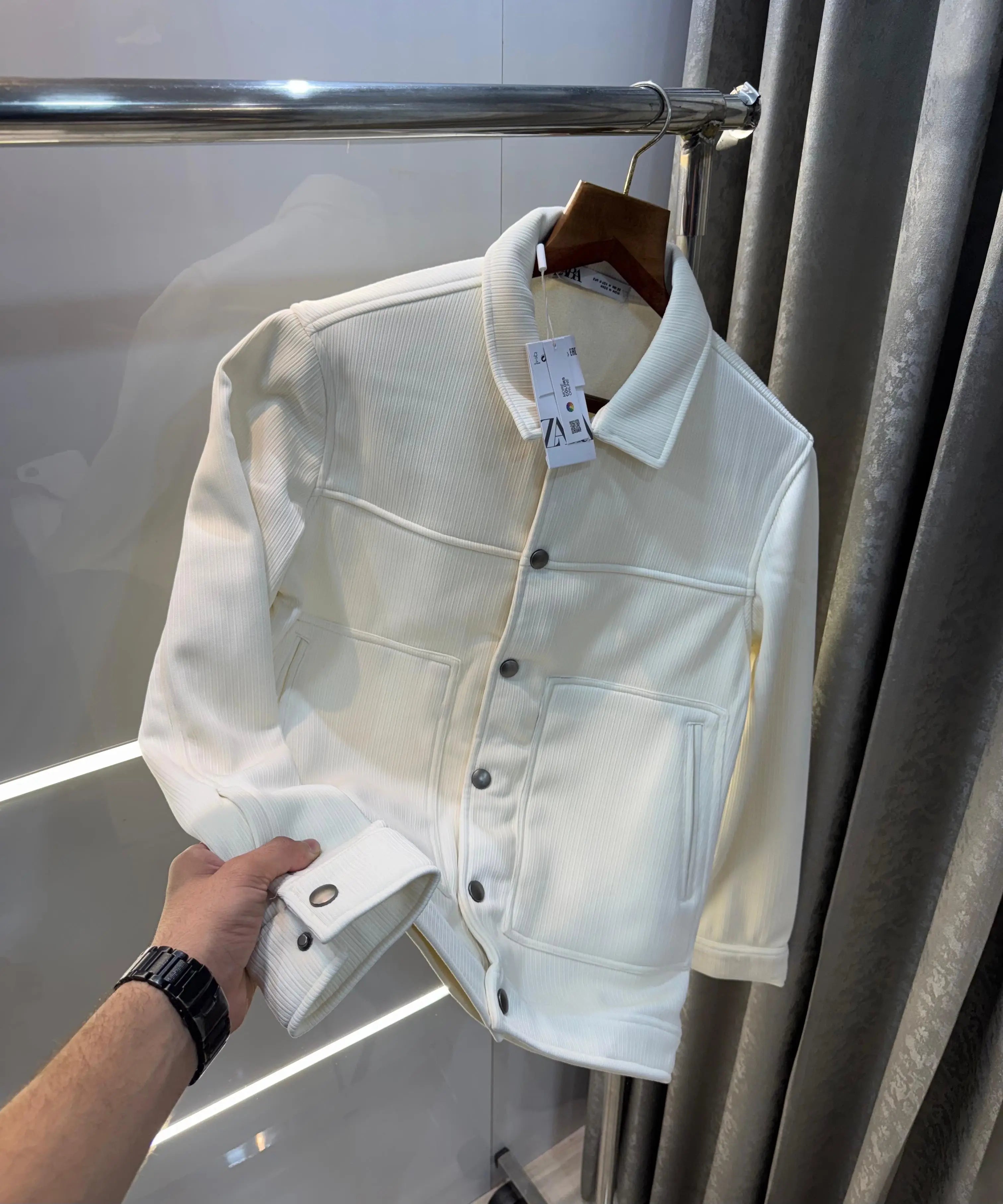 Zar a white  Premium Classic Bomber Jacket Main image