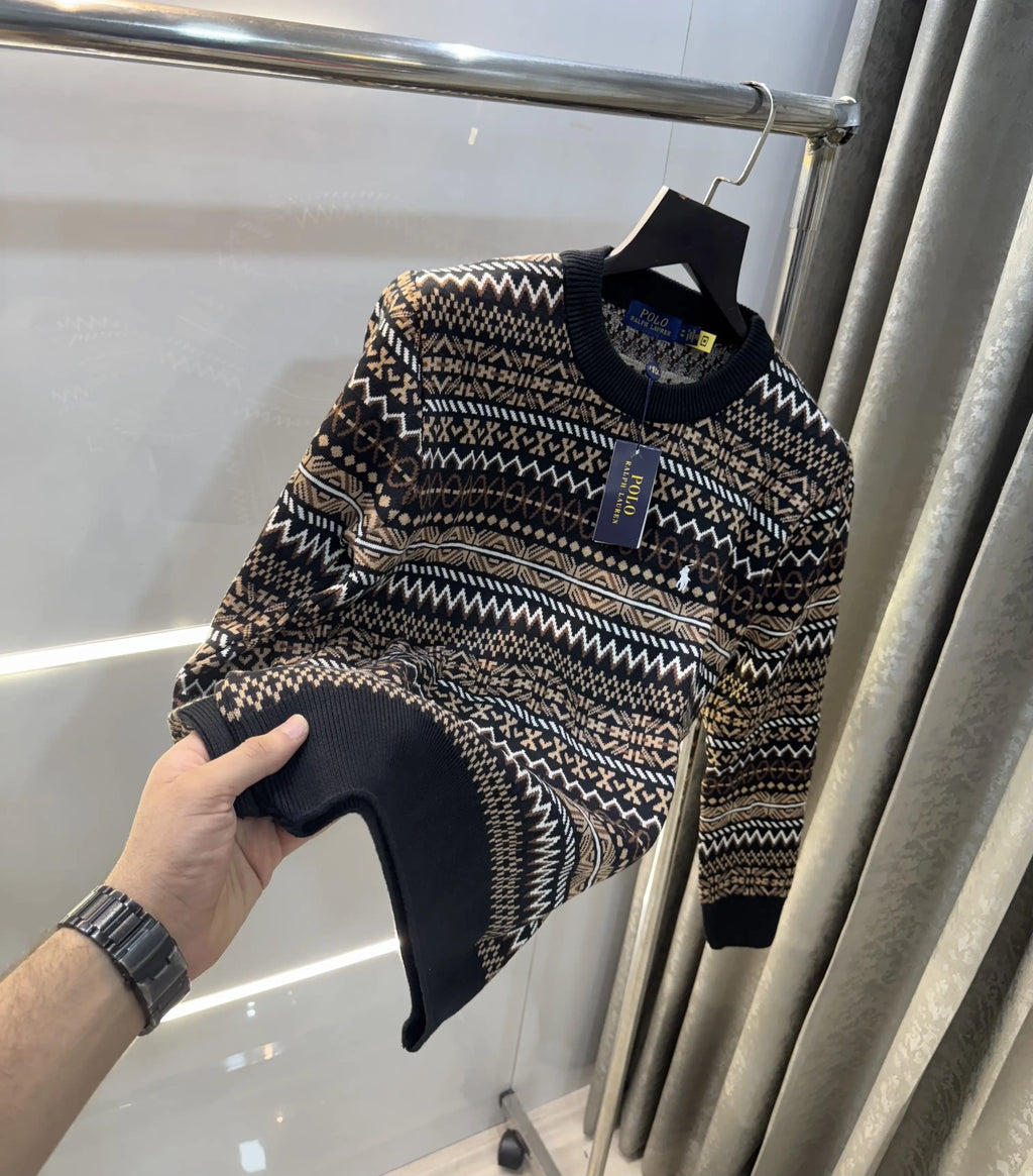 Ralph  Lauren Black Imported Knitted Pull Over