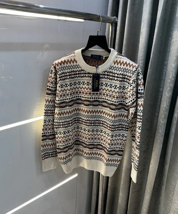 Ralph  Lauren Cream Imported Knitted Pull Over