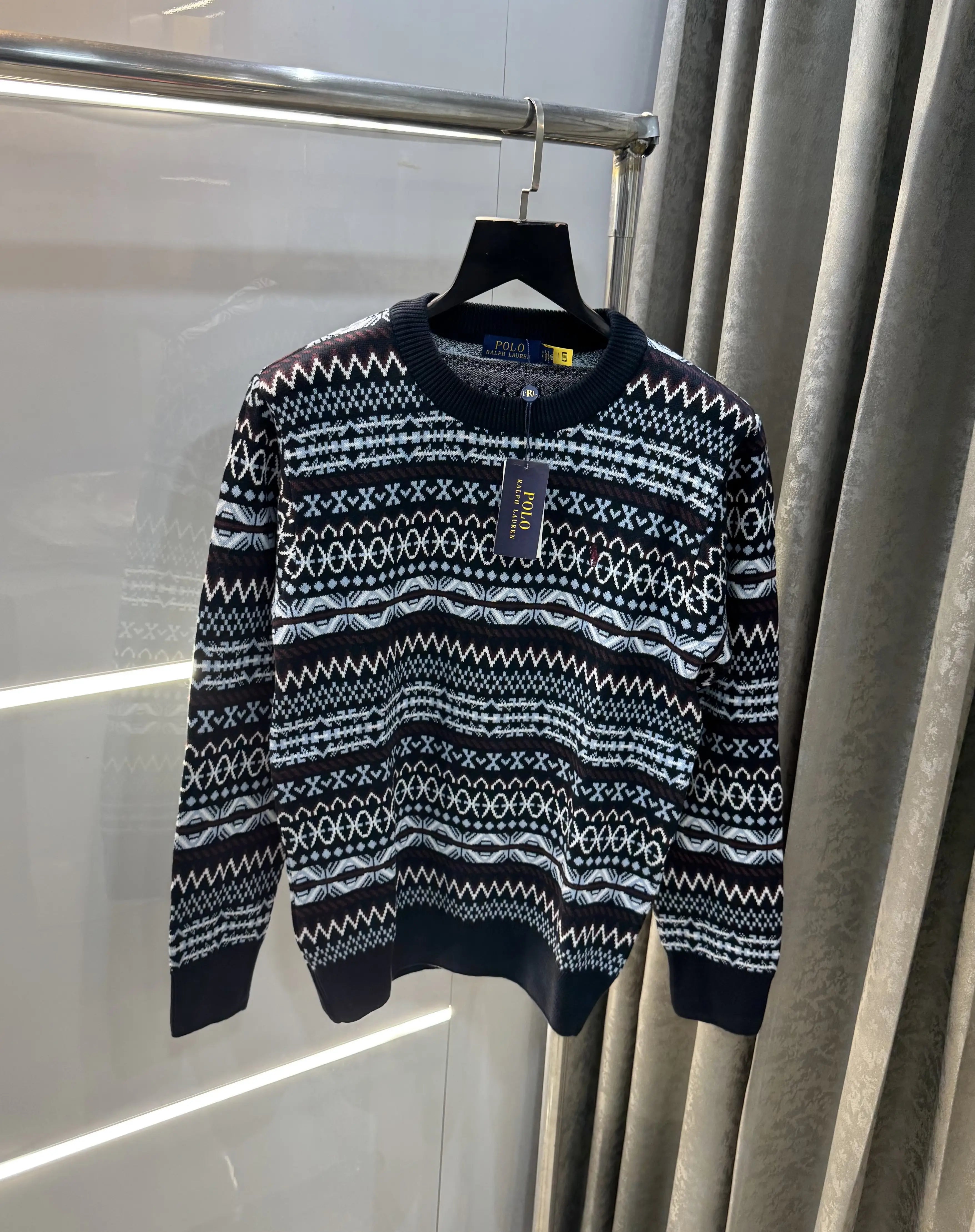 Ralph  Lauren Navy Blue Imported Knitted Pull Over