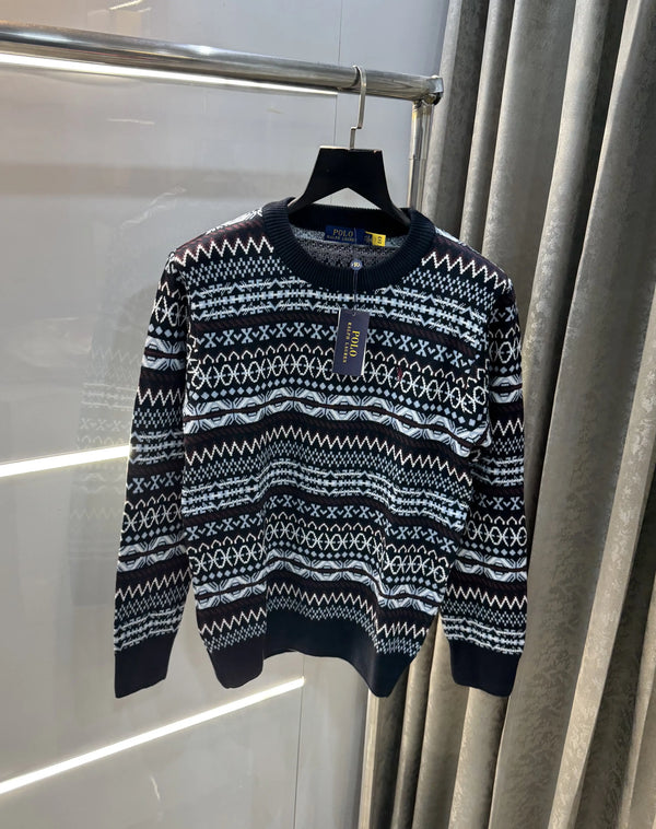 Ralph  Lauren Navy Blue Imported Knitted Pull Over