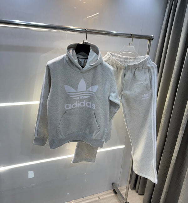 Adida s Grey Logo Print Premium Tracksuit