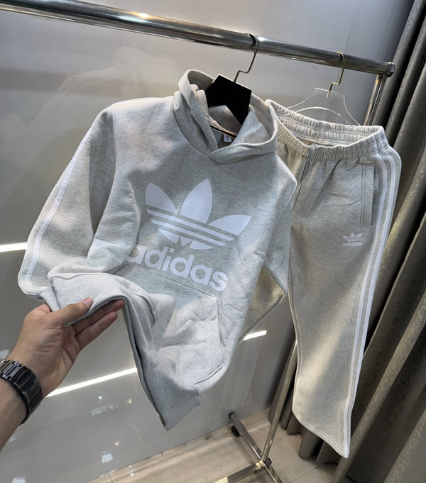 Adida s Grey Logo Print Premium Tracksuit