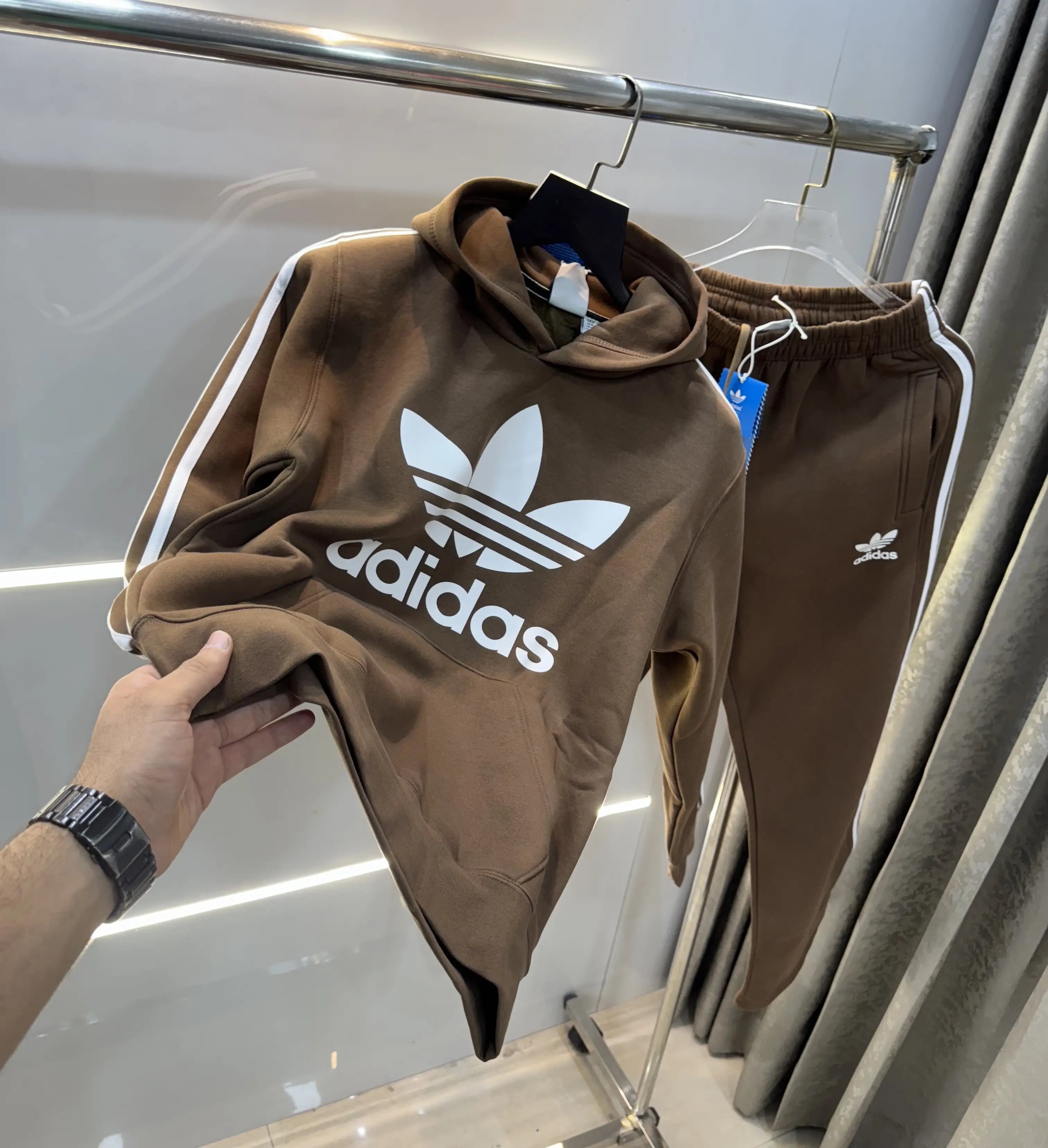 Adida s Brown Logo Print Premium Tracksuit Main image