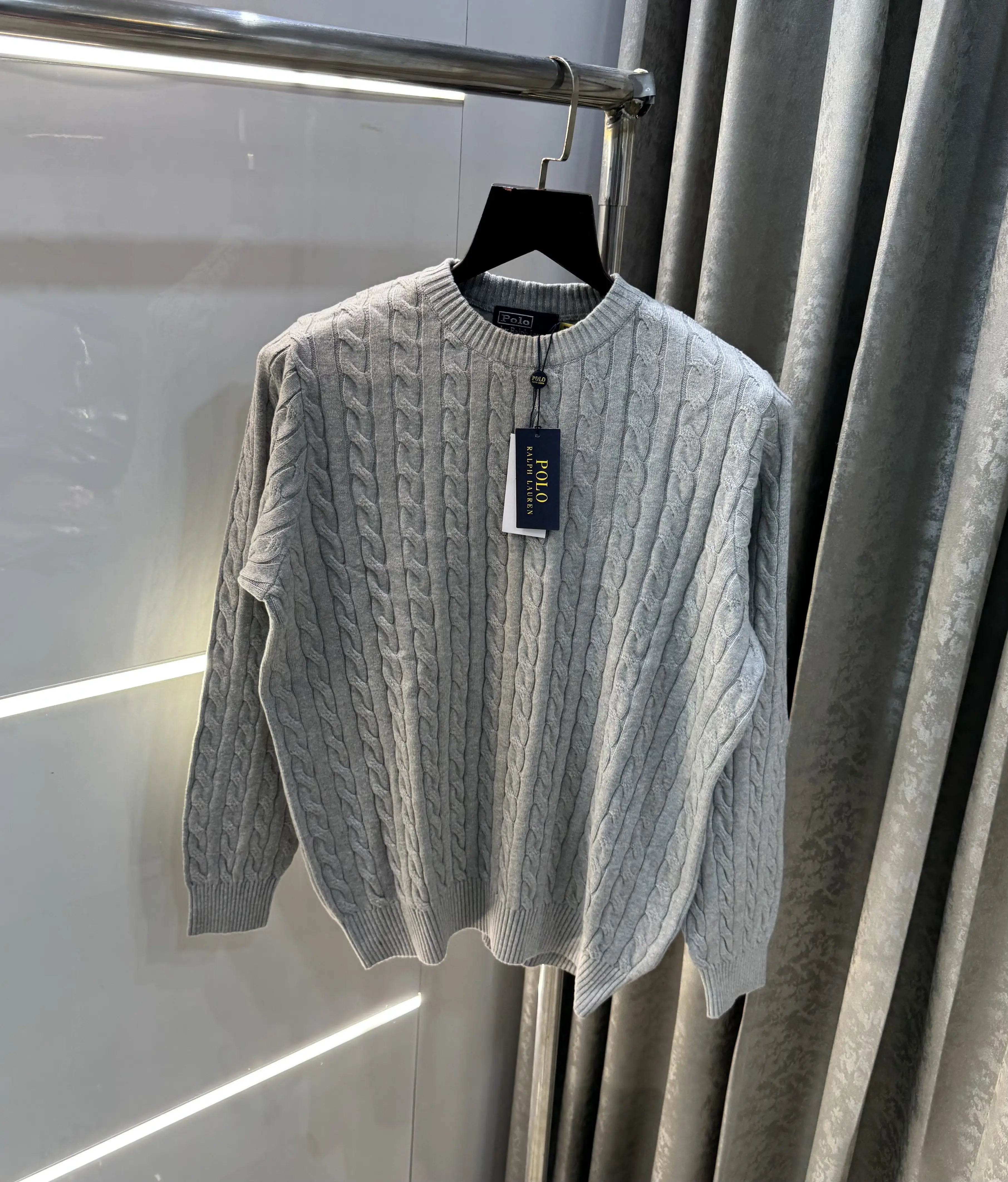 Ralp h  Lauren Grey Knitted Imported Pull Over Secondary image