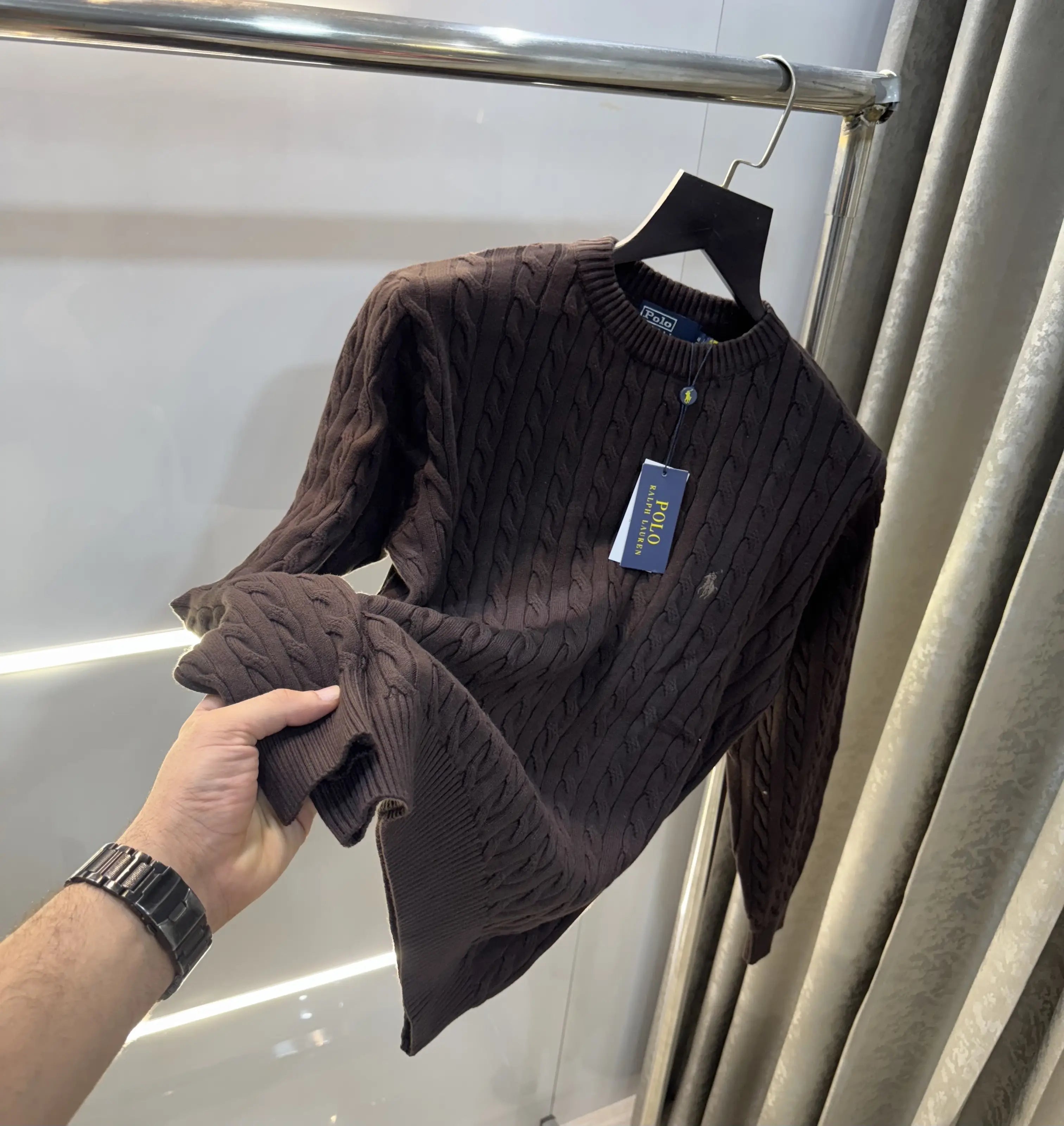Ralp h  Lauren Brown Knitted Imported Pull Over Main image