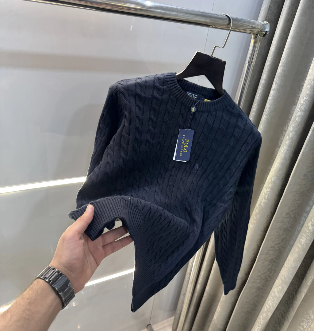 Ralp h  Lauren Navy Blue Knitted Imported Pull Over