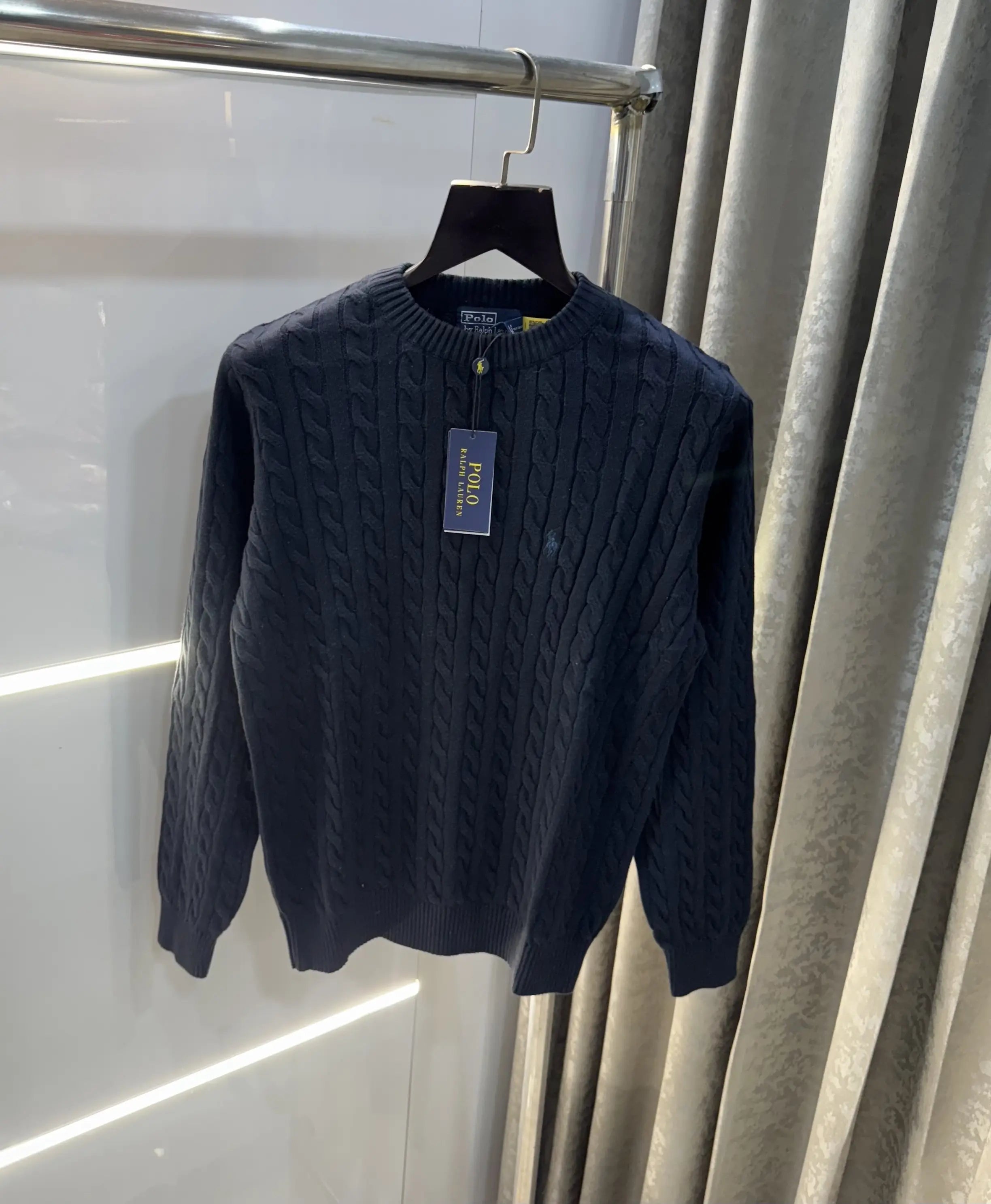 Ralp h  Lauren Navy Blue Knitted Imported Pull Over