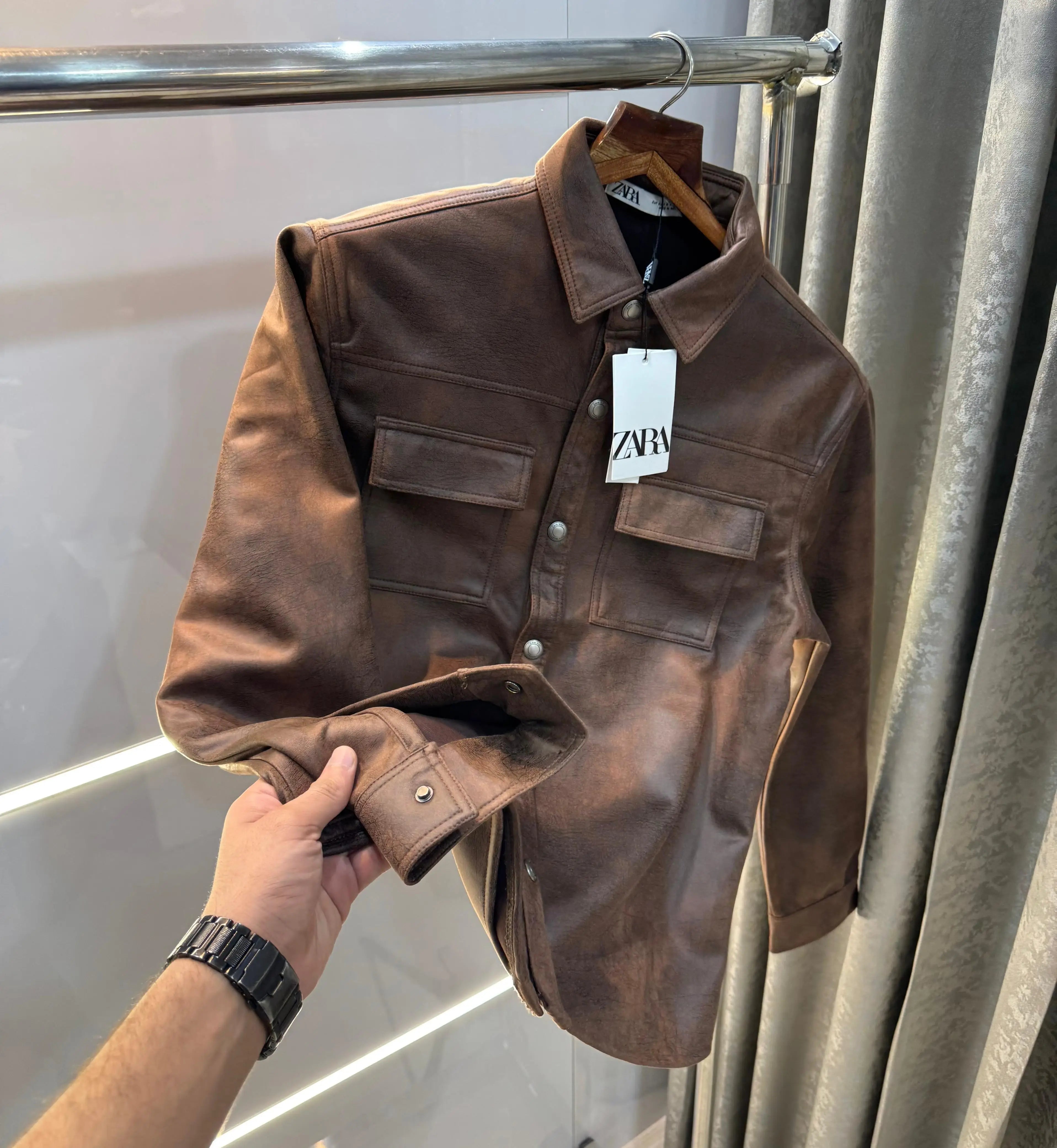 Zar a Brown Imported Premium Sweado Jacket Secondary image