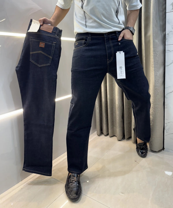 Arman i EXchang e patch  Navy Blue Raw Wash Imported Denim