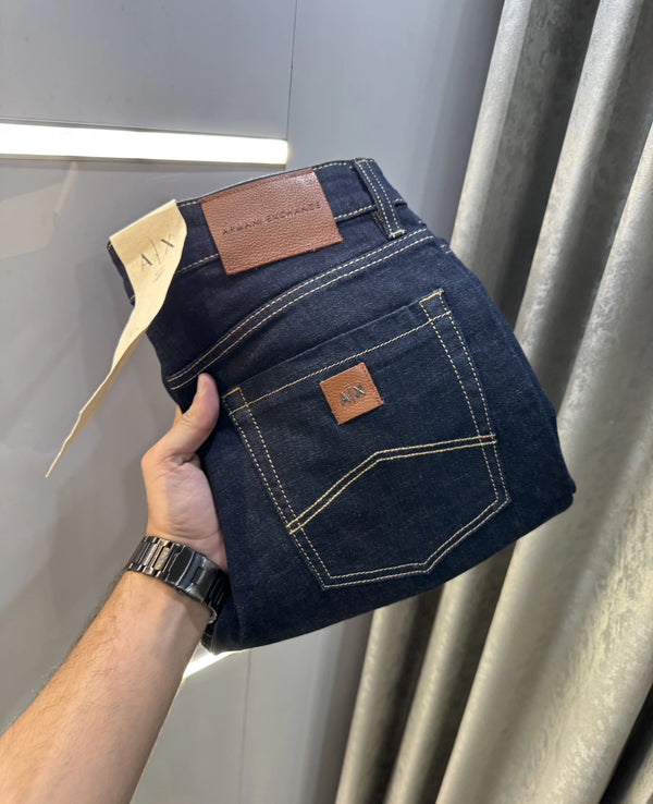Arman i EXchang e patch  Navy Blue Raw Wash Imported Denim