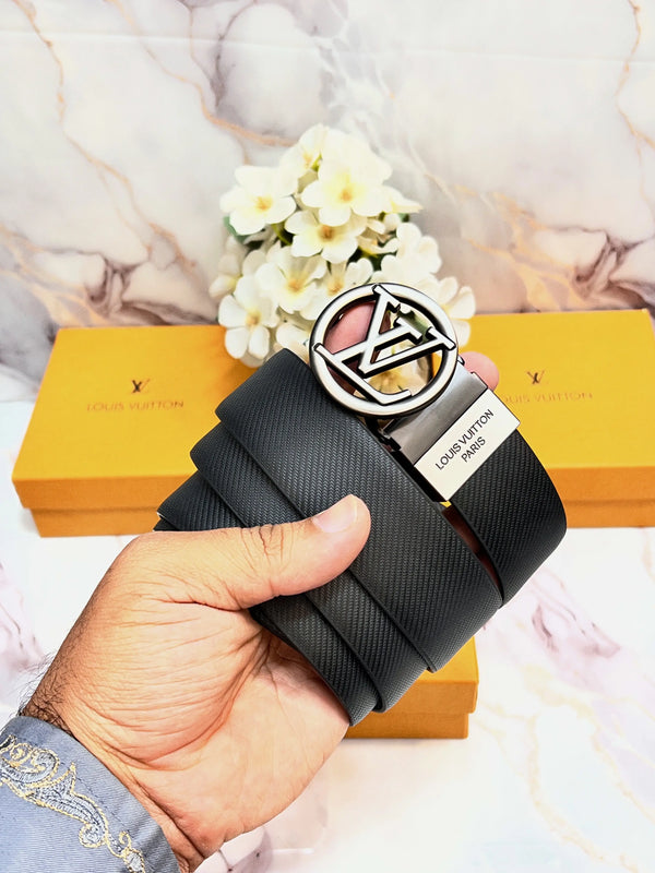 LV LO_uI$ VuiTTON PREMIUM QUALITY IMPORTED REVERSIBLE BELT WITH OG BO...X LV-215