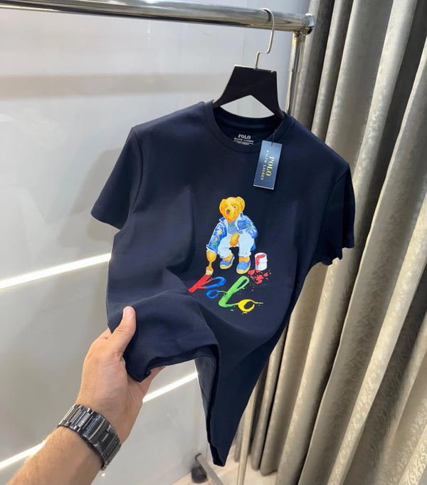 Ralph Laure n Navy Blue  Teddy Logo Premium T-Shirt