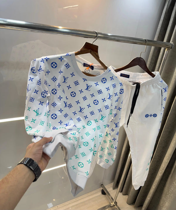 Loui s vuitton White Monogr Imported Premium Tracksuit