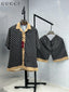 Gucc i Black  Logo Print Premium Cord Set