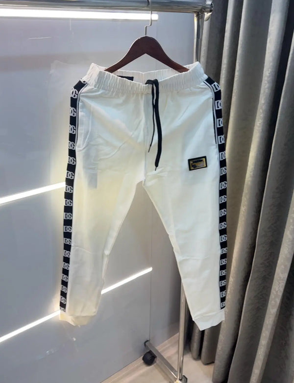 Dolce& Gabbana White  Embroidery Logo Imported Tracksuit With Brand Carry Bag