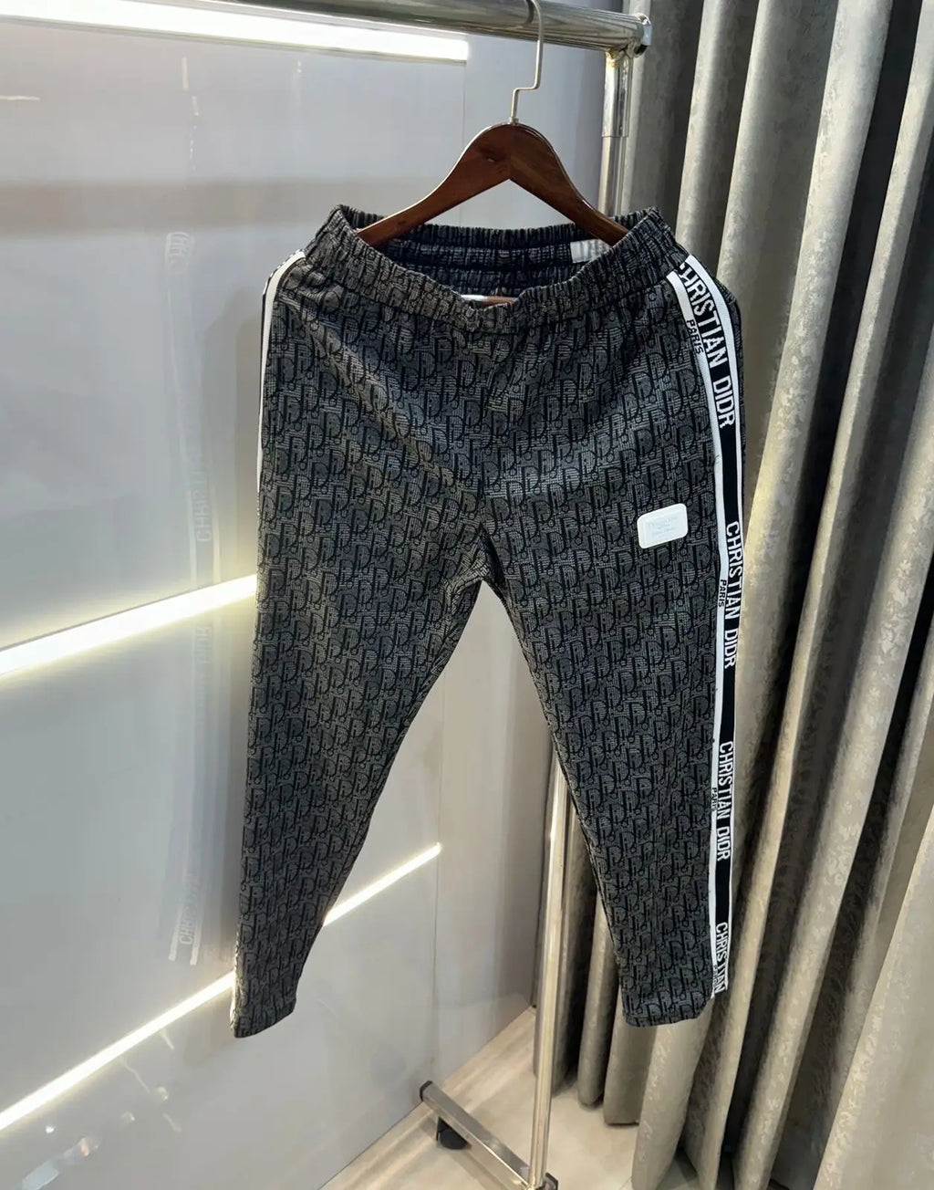 Christian Dio r Black MonogR_am Imported Lu·-_X.ury Tracksuit