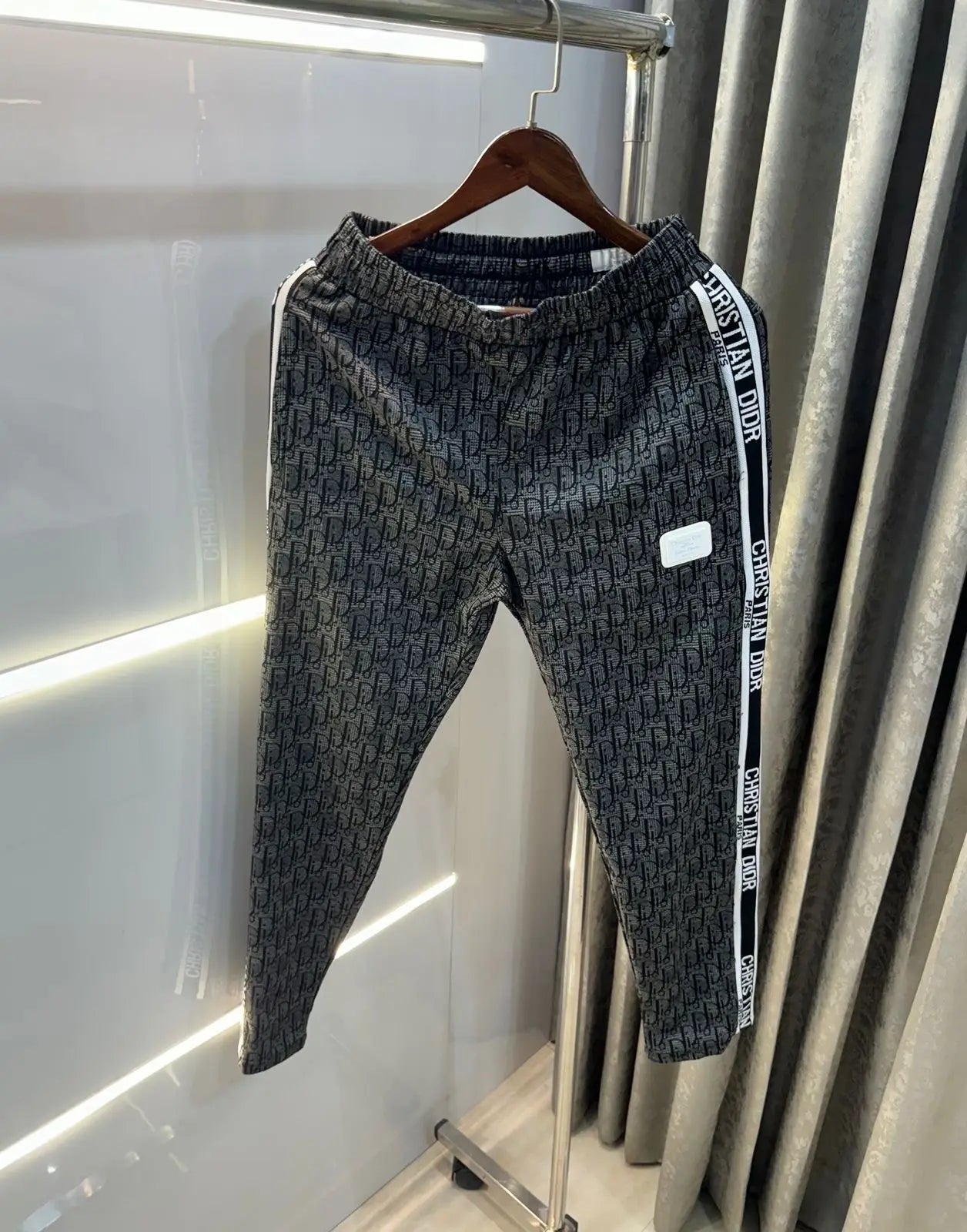 Christian Dio r Black MonogR_am Imported Lu·-_X.ury Tracksuit