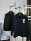Ami Paris Dark Grey Embroidery Logo Imported Shirt
