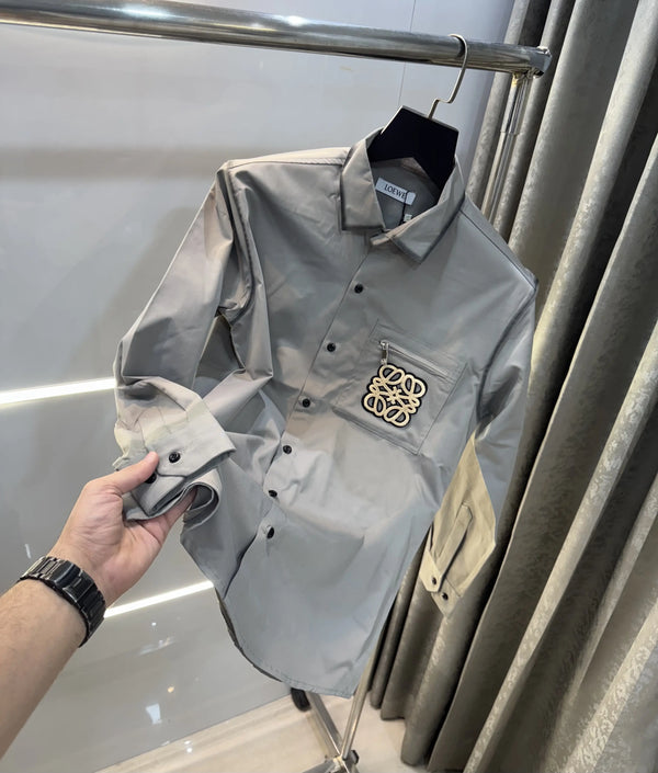 LOEW3 Grey Embroidery Logo Imported Shirt