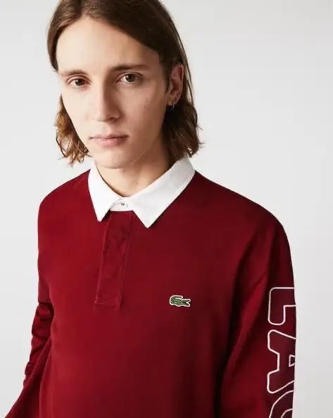 Lacost e maroon Premium Classic Full Sleeves Polo T-Shirt