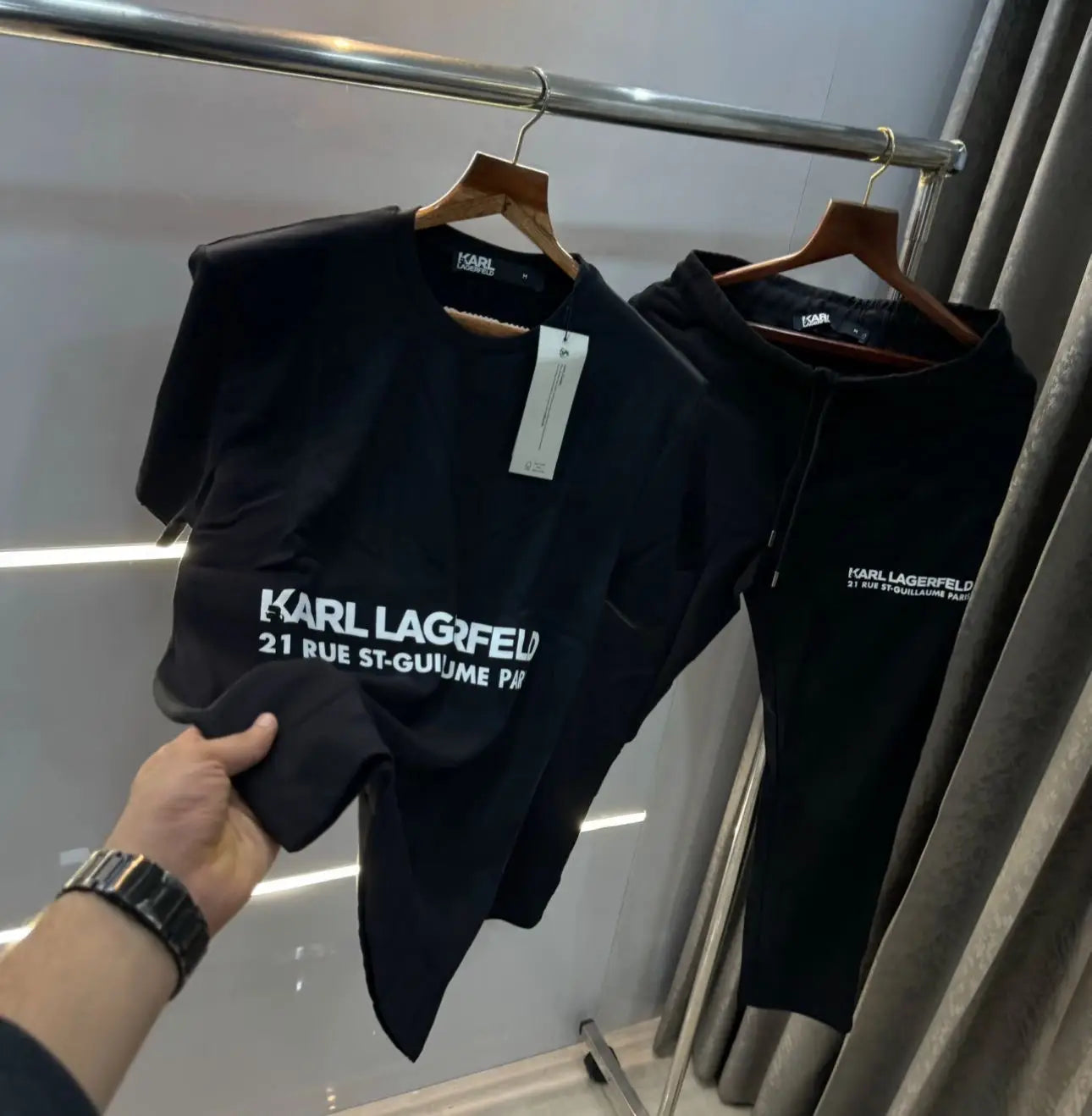 karl lagerfel d  Black Premium Imported Tracksuit