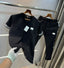 Balmai n Paris Black Logo Print Imported Tracksuit