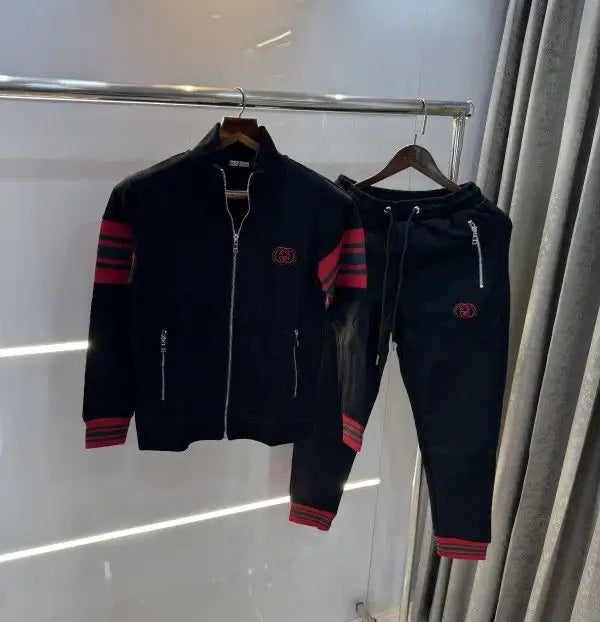 Gucc i Black Premium Imported Tracksuit