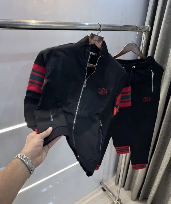 Gucc i Black Premium Imported Tracksuit