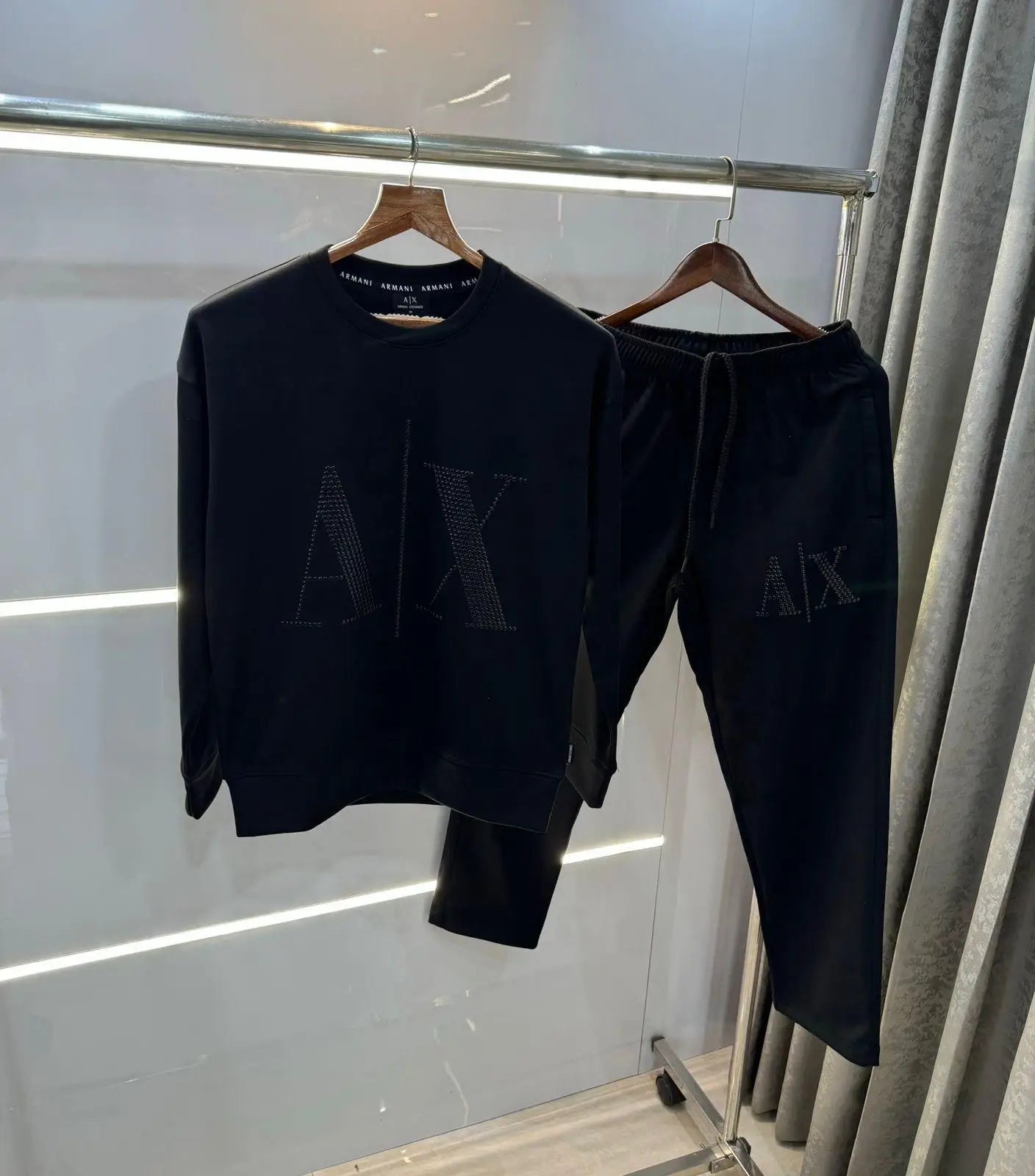 Arman i E·xchange Black Logo Work Imported Oversized Tracksuit