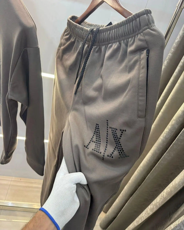 Arman i E·..X!change dark brown Logo Work Imported Oversized Tracksuit