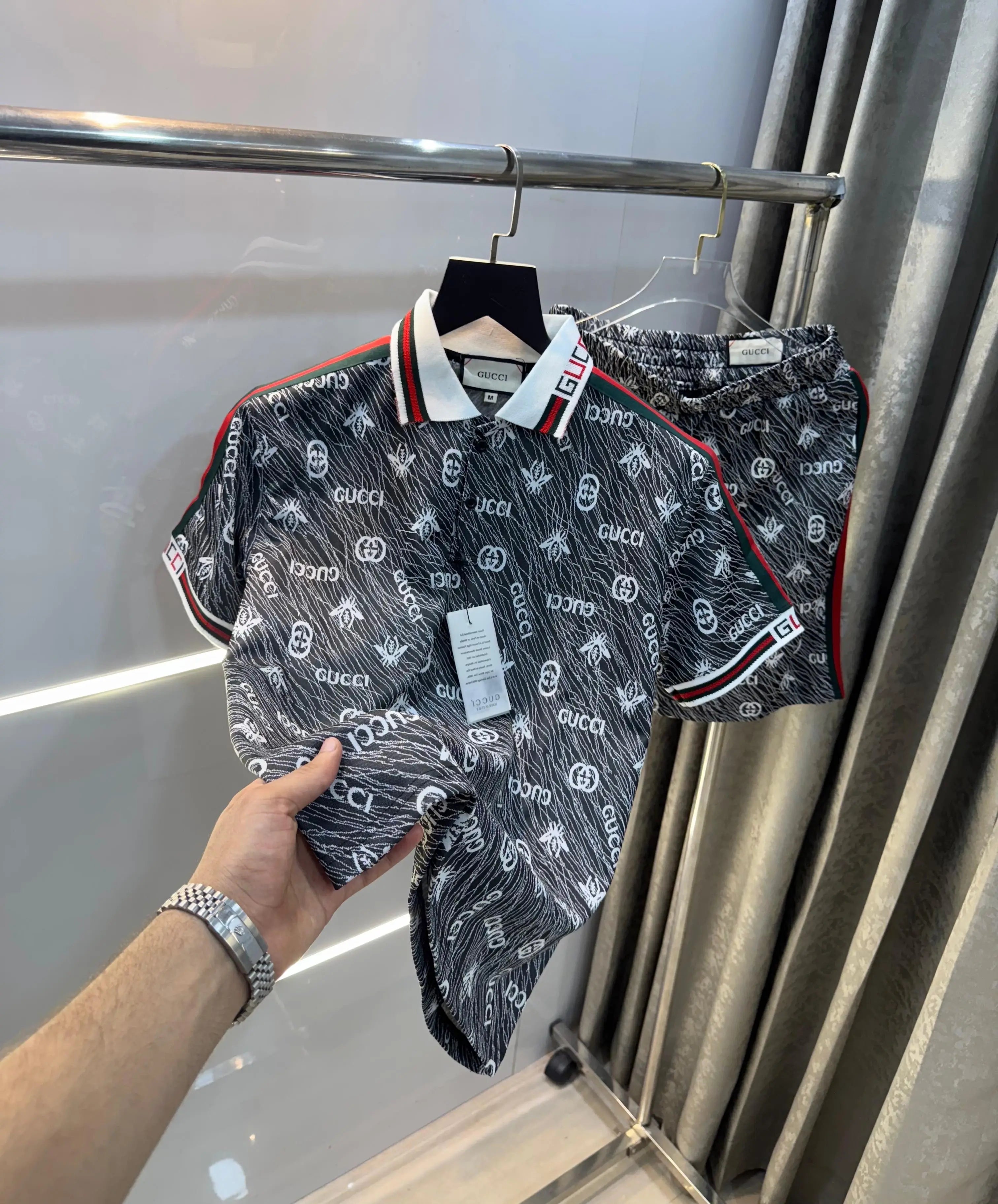 Gucc i Black Printed Premium Cord Set